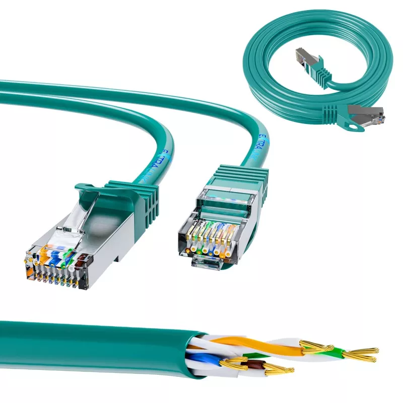 Extralink Cat.6 FTP 10m LAN Patchkabel, Kupfer-Netzwerkkabel, Twisted Pair 1Gbit/s
