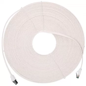 EXTRALINK CAT.8 U/FTP 20m 40G Flachkabel, geschirmt, Patchkabel, Kupfer, Weiß