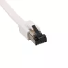 EXTRALINK Cat.8 U/FTP Flachband-Ethernet-Patchkabel 10m 40Gbps Weiß