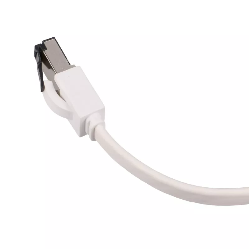 EXTRALINK Cat.8 U/FTP Flachkabel Ethernet Patchkabel 1m 40G Weiß