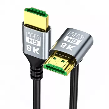 EXTRALINK HDMI 2.1 8K HDR 2M Angled Upward Cable Schwarz