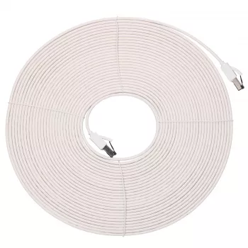EXTRALINK LAN Patchkabel Cat.8 U/FTP 15m 40G Flach, geschirmt, folienband, Kupfer, Weiß