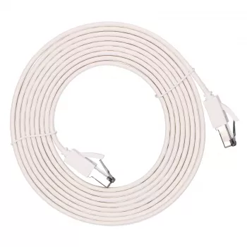 EXTRALINK LAN Patchkabel Cat.8 U/FTP 2m 40G Flach, geschirmt, foliengeschirmte Paare, Kupfer, Weiß
