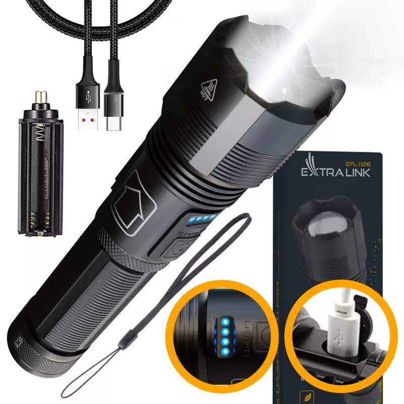 Extralink LED Taschenlampe EFL-1126 Thor, 1000lm