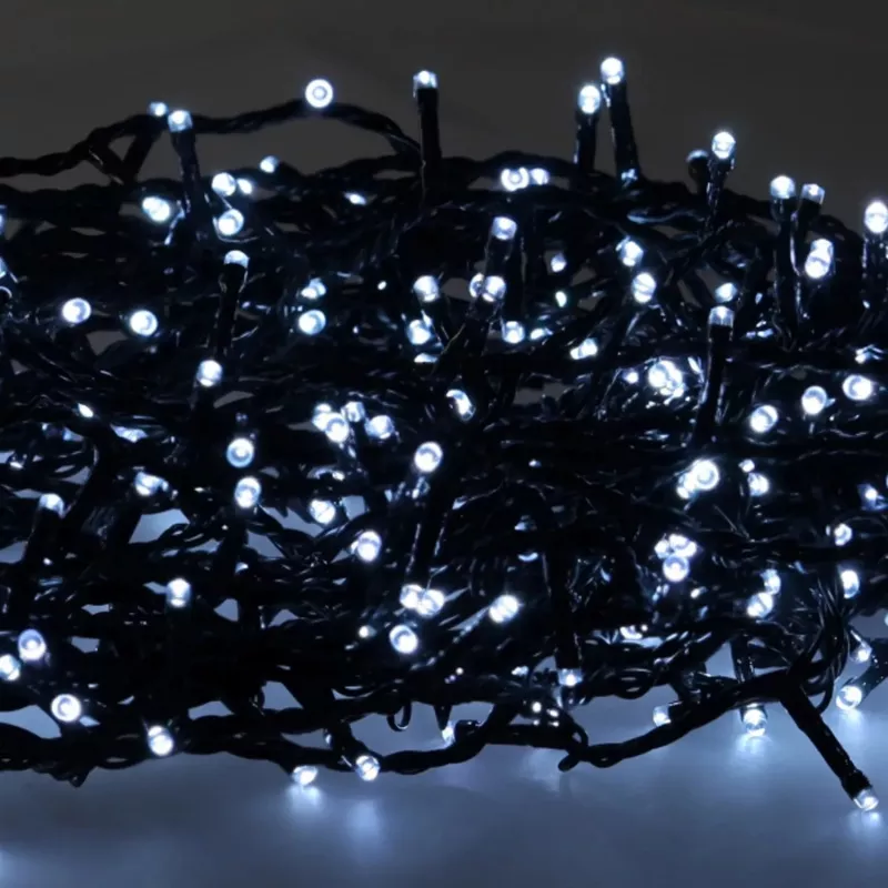 Extralink LED-Lichterkette 200 LEDs Kaltweiß 10m + 3m IP44 Innen/Außen
