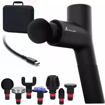 Extralink Massage Gymgun Fit 2.0 Pro Massage Gun, 7 Aufsätze, 6 Modi
