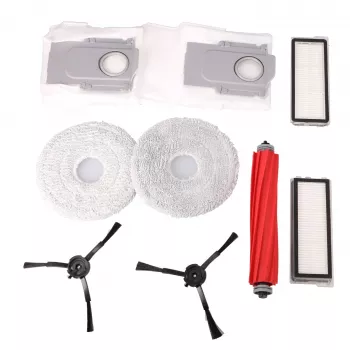 EXTRALINK Roborock Q Revo MaxV / Pro / S / Plus Ersatzteil-Kit – 10-teiliges Set mit Hauptbürste, Seitenbürsten, HEPA-Filtern, Wischpads, Staubbeuteln & Reinigungswerkzeug