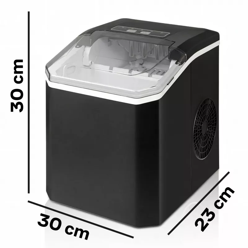 Extralink SmartLife Cube Ice Lite Ice Maker - 12 kg/24h, 1,8L Tank, Bullet Ice, Schwarz
