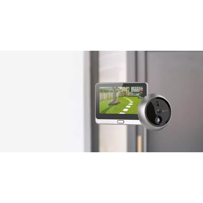 Ezviz CS-CP4 2MP Wi-Fi Digital Door Viewer mit 4.3-Zoll-Display, Silber