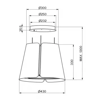 Faber Beat Titanium Matt F45 Wandhaube, 45 cm, 630 m³/h, LED