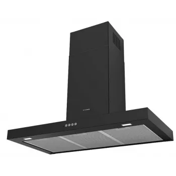 Faber Stilo Comfort BK Matt A90 90cm Wandhaube, Schwarz Matt, 670m³/h