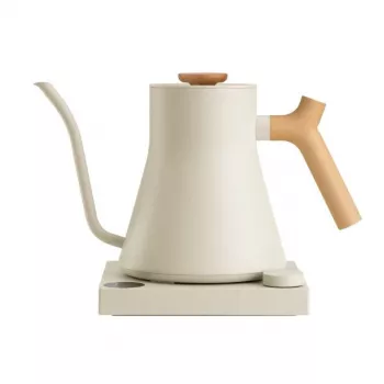 Fellow Stagg EKG PRO Elektrischer Pour-Over-Wasserkocher 900ml Sesam-Beige mit Holzgriff