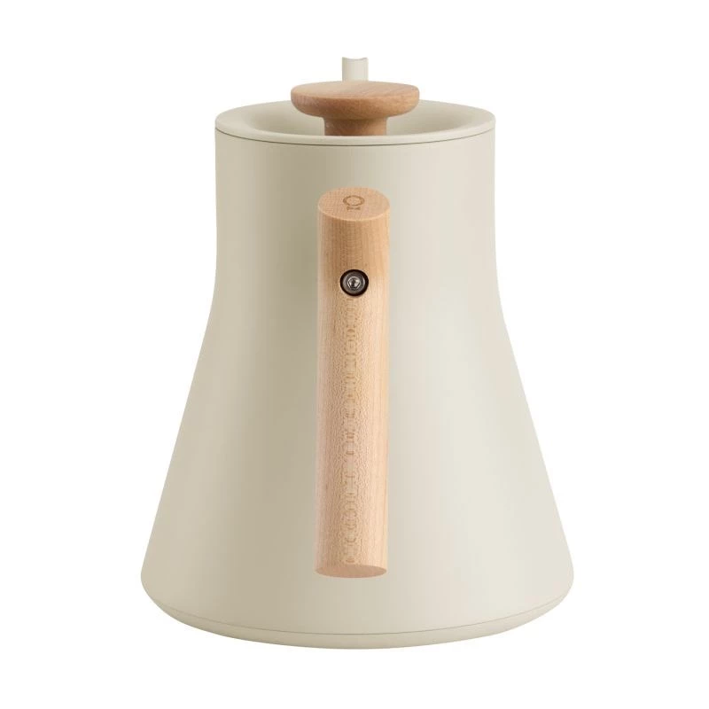 Fellow Stagg EKG PRO Elektrischer Pour-Over-Wasserkocher 900ml Sesam-Beige mit Holzgriff