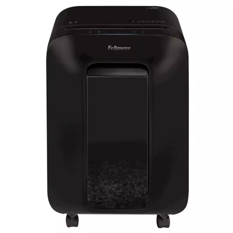 Fellowes Powershred LX201 Micro-Cut Shredder, Schwarz, 10 Blatt, P-5 Sicherheit, 22L Behälter