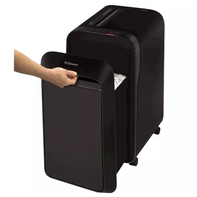 Fellowes Powershred LX221 Mikroschnitt-Aktenvernichter, 17 Blatt, P-5 Sicherheit, 30L Behälter, Schwarz 5050401