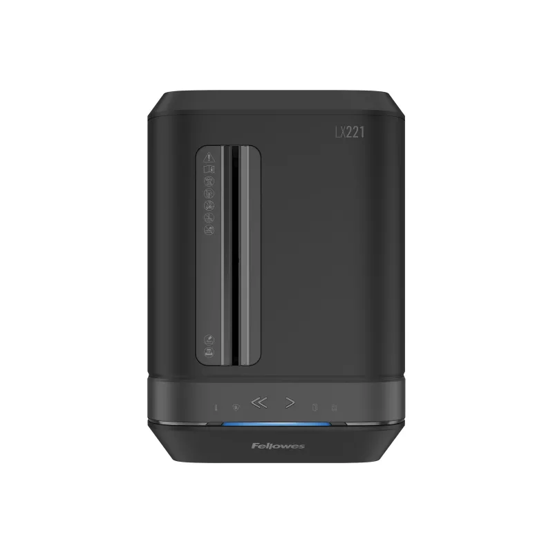 Fellowes Powershred LX221 Mikroschnitt-Aktenvernichter, 17 Blatt, P-5 Sicherheit, 30L Behälter, Schwarz 5050401