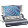 Fellowes Quasar-E 500 Elektrische Comb-Bindemaschine, 20-Blatt-Stanzung, 500-Blatt-Bindekapazität, A4, 21 rechteckige Löcher, verstellbarer Rand, Metall-/Kunststoffgehäuse, großer Abfallbehälter