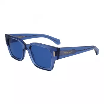 FERRAGAMO Herren-Sonnenbrille SF2010S522143 - Rechteckiger Acetatrahmen, UV400-Schutz, 52 mm Gläser