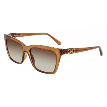 FERRAGAMO SF1027S-210 Damen-Sonnenbrille Havana Braun 55mm
