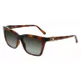 Ferragamo SF1027S-214 Damen-Sonnenbrille Havana Acetat Quadratisch Braun Verlauf 55mm