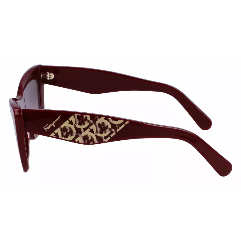 FERRAGAMO SF1081SE-603 Damen Cat-Eye-Sonnenbrille Burgunderrot Braun Verlauf 55mm
