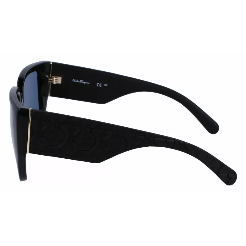Ferragamo SF1088SE-001 Damen Sonnenbrille Butterfly Acetat Schwarz Grau 57mm