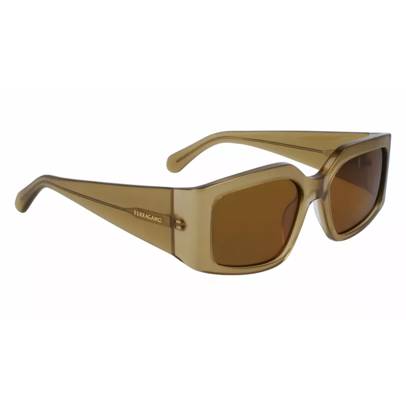 FERRAGAMO SF1101S541833 Damen-Sonnenbrille - Schwarzer Acetatrahmen, graue Gradientengläser, 54 mm