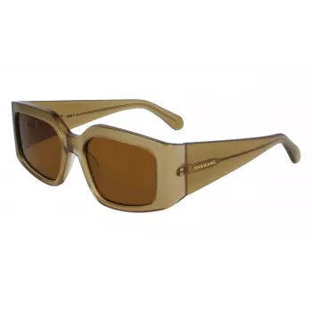 FERRAGAMO SF1101S541833 Damen-Sonnenbrille - Schwarzer Acetatrahmen, graue Gradientengläser, 54 mm