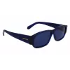 FERRAGAMO SF1109S571443 Herren-Sonnenbrille, matt schwarzer Acetatrahmen, graue Polycarbonatgläser, 57 mm