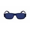 FERRAGAMO SF1109S571443 Herren-Sonnenbrille, matt schwarzer Acetatrahmen, graue Polycarbonatgläser, 57 mm