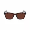 FERRAGAMO SF2001S-232 Unisex Sonnenbrille Havana Braun Quadratisches Acetat-Gestell Braune Gläser 54/20/145 mm