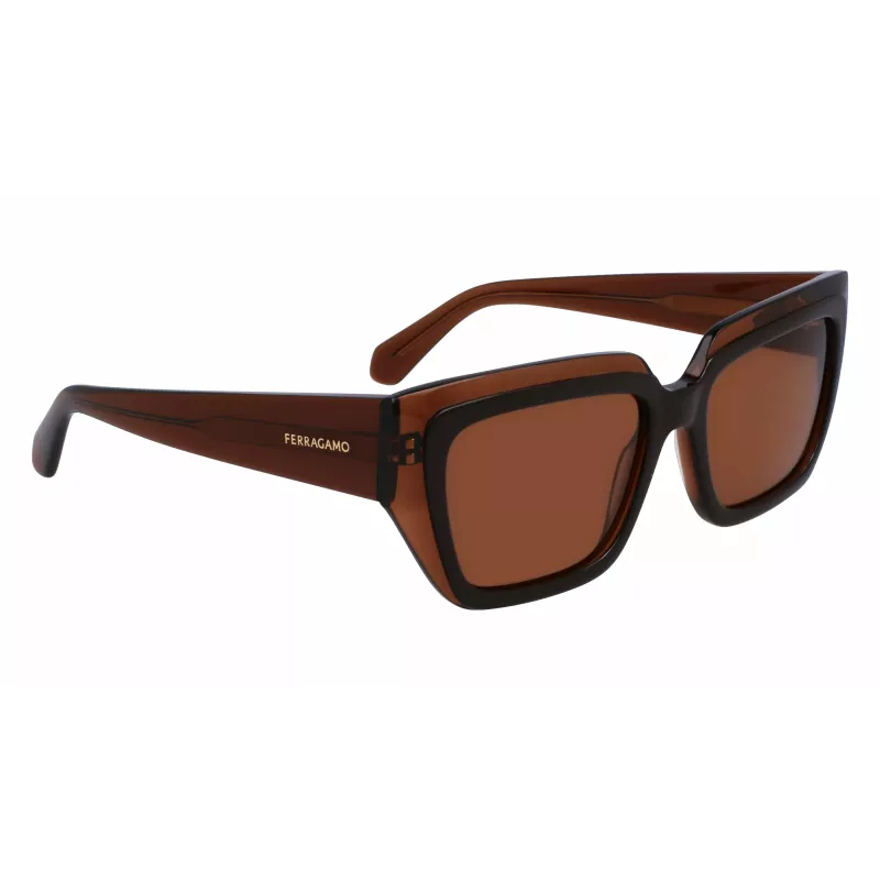 FERRAGAMO SF2002S-233 Damen-Sonnenbrille Havana Acetat Braun Verlauf 55/18/140 mm