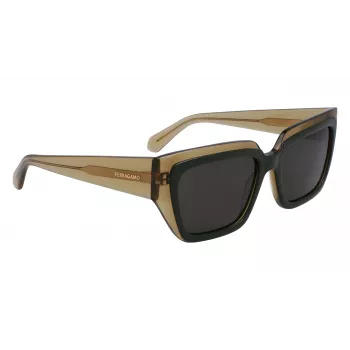 FERRAGAMO SF2002S-327 Damen-Sonnenbrille Havana Acetat Braun Verlauf 55mm