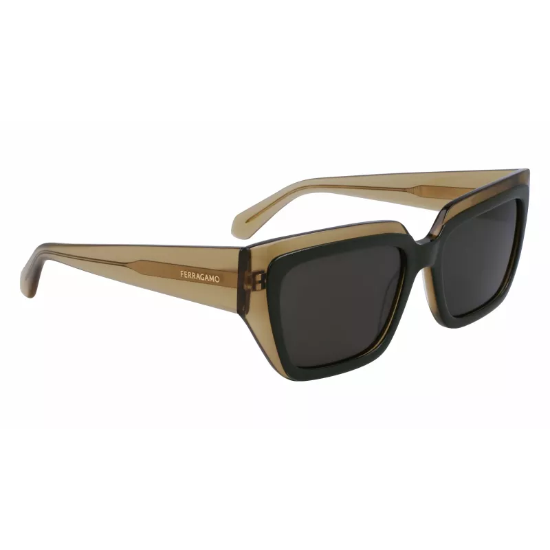 FERRAGAMO SF2002S-327 Damen-Sonnenbrille Havana Acetat Braun Verlauf 55mm