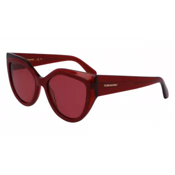 FERRAGAMO SF2004S-618 Damen Butterfly Sonnenbrille Havanna Acetat Braun Verlaufsglas 53/18/140 mm