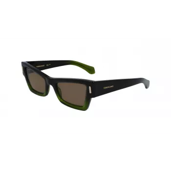FERRAGAMO SF2006S-316 Damen-Sonnenbrille Havana Acetat Braun Verlauf 53mm