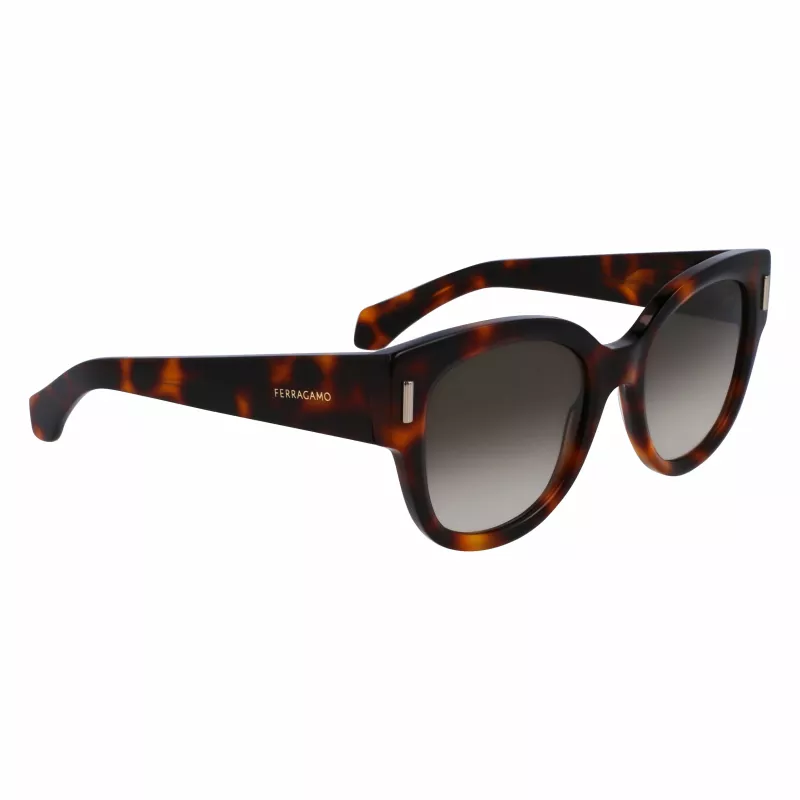 FERRAGAMO SF2007S-240 Damen Cat-Eye-Sonnenbrille Havana Braun Verlauf 51mm