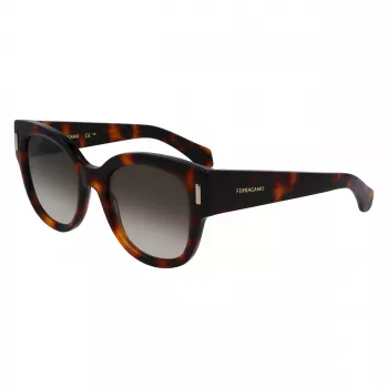 FERRAGAMO SF2007S-240 Damen Cat-Eye-Sonnenbrille Havana Braun Verlauf 51mm