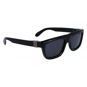 FERRAGAMO SF2009S-001 Herren-Sonnenbrille - Schwarzer Rahmen, graue Gläser, 56/21/145 mm