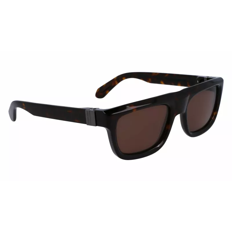 FERRAGAMO SF2009S-242 Herren eckige Acetat-Sonnenbrille Havana Brown Gradient 56/21/145 mm