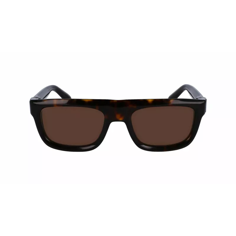 FERRAGAMO SF2009S-242 Herren eckige Acetat-Sonnenbrille Havana Brown Gradient 56/21/145 mm