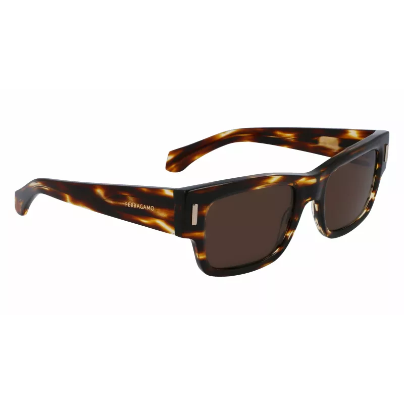 FERRAGAMO SF2011S-216 Herren-Sonnenbrille Dark Havana Brown Gradient 53mm