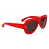 FERRAGAMO SF2029SE-600 Damen-Sonnenbrille - Dark Havana, graue Gläser, 57 mm
