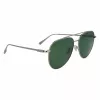 FERRAGAMO SF308S-44 Herren-Rechteck-Sonnenbrille - Brauner Havana-Acetatrahmen, graue Polycarbonatgläser, UV400-Schutz