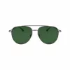 FERRAGAMO SF308S-44 Herren-Rechteck-Sonnenbrille - Brauner Havana-Acetatrahmen, graue Polycarbonatgläser, UV400-Schutz