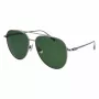 FERRAGAMO SF308S-44 Herren-Rechteck-Sonnenbrille - Brauner Havana-Acetatrahmen, graue Polycarbonatgläser, UV400-Schutz