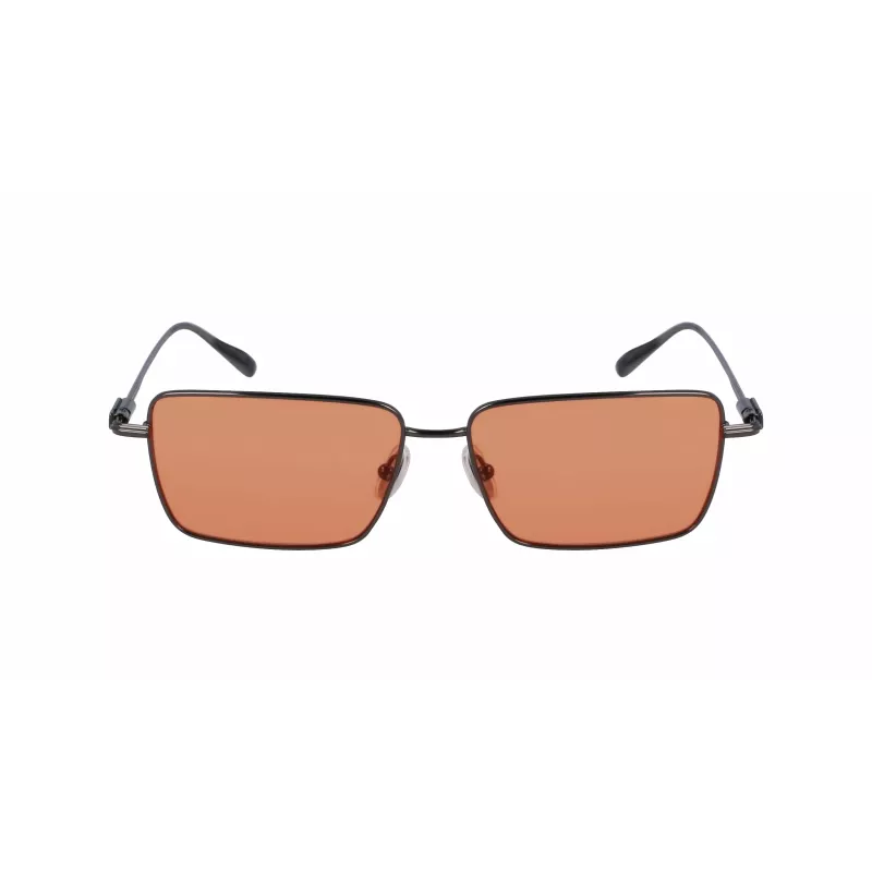 Ferragamo SF309S5715017 Herren-Sonnenbrille - Schwarzer Acetatrahmen, graue Polycarbonatgläser, 57 mm