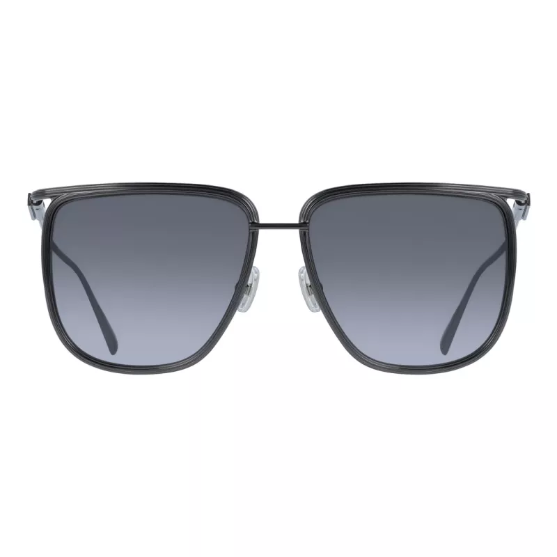 FERRAGAMO SF324S5816027 Damen-Sonnenbrille Havana Acetat eckiger Rahmen braune Verlaufsgläser 58mm