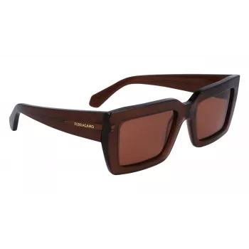 FERRAGAMO Damen-Sonnenbrille SF1108S542123 Brown Havana 54/21/140 mm