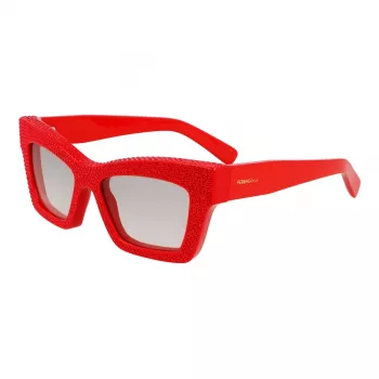 Ferragamo Damen-Sonnenbrille SF2045SR52176 Rechteckiger Acetatrahmen Braune Gradientengläser 52/17/140 mm